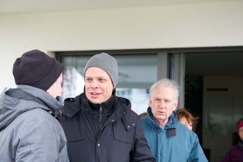 Robert Plass (au centre) et Pierre del Boca (à droite).